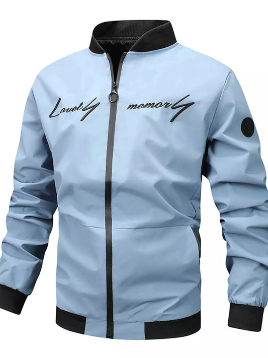 Men's Plus Size Zip Up Bomber Jacket by Partner Label