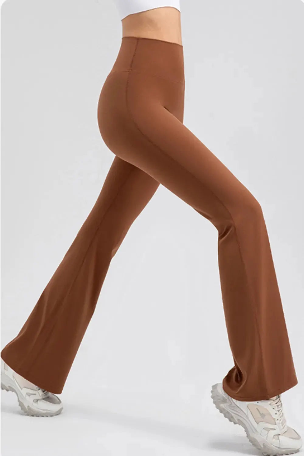 Wide Waistband High Waist Bootcut Active Leggings by Partner Label