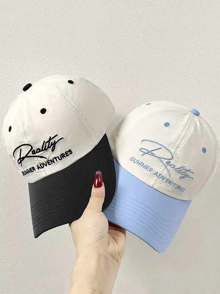 Letter Embroidered Adjustable Baseball Cap by Partner Label