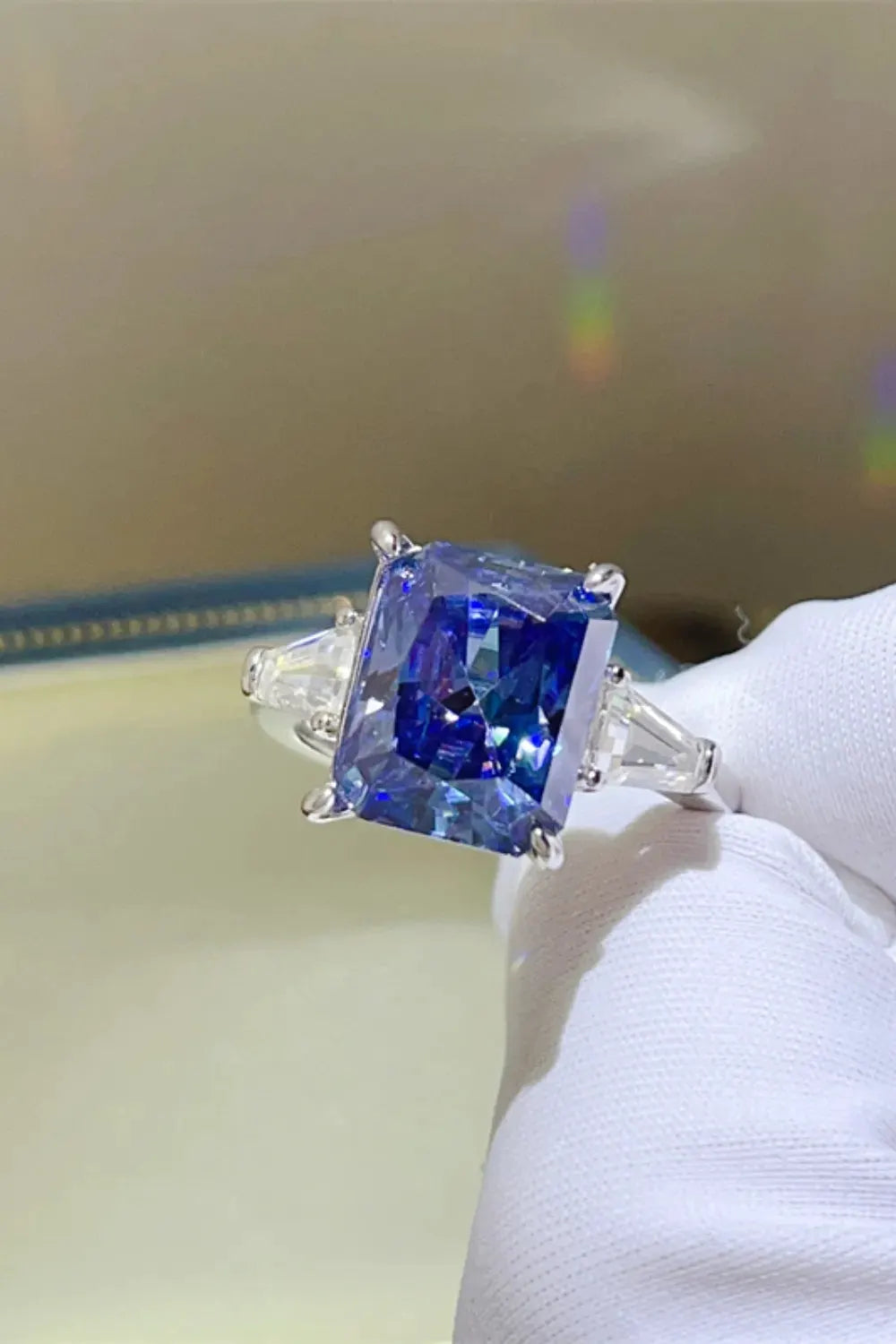 5 Carat Moissanite 925 Sterling Silver Ring by Partner Label