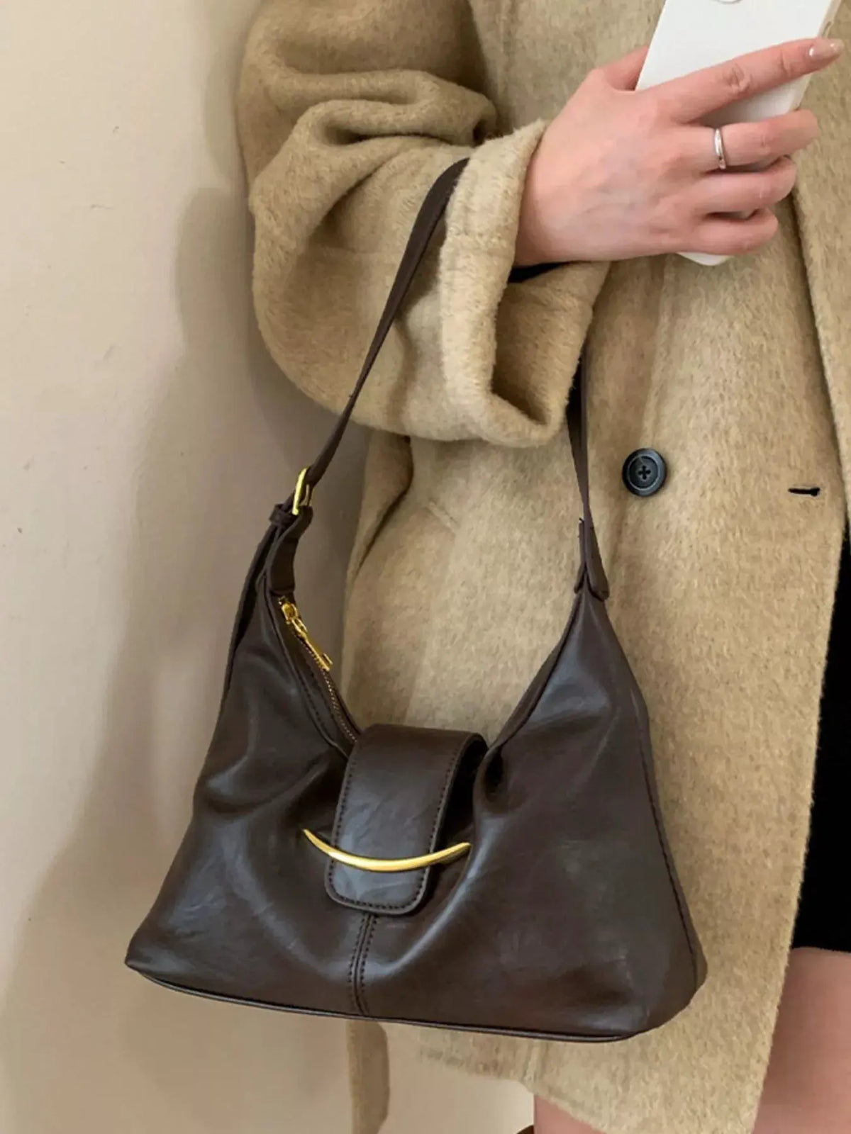 Buckle Adjustable Strap Crossbody Bag by Partner Label