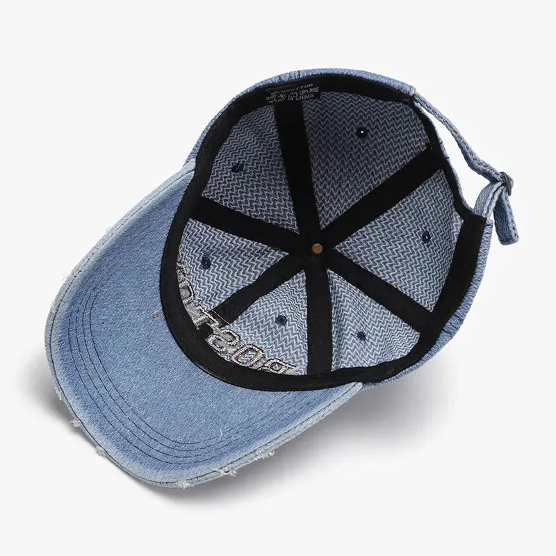 Letter Adjustable Cotton Baseball Cap by Partner Label