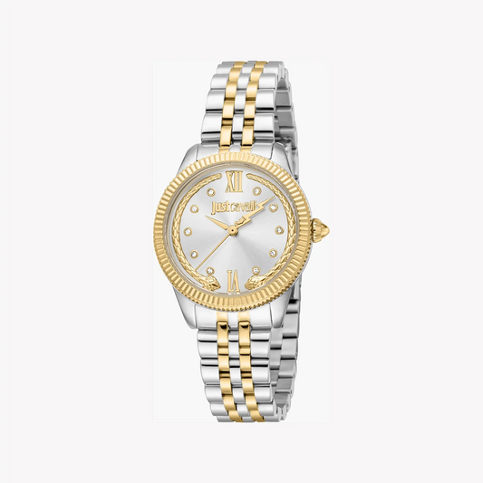 Just Cavalli Women's Two-Tone Watch, Silver Dial | Jc1l315m0085 by JUST CAVALLI