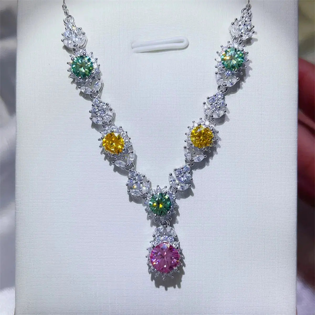 3.5 Carat Moissanite 925 Sterling Silver Necklace by Partner Labels