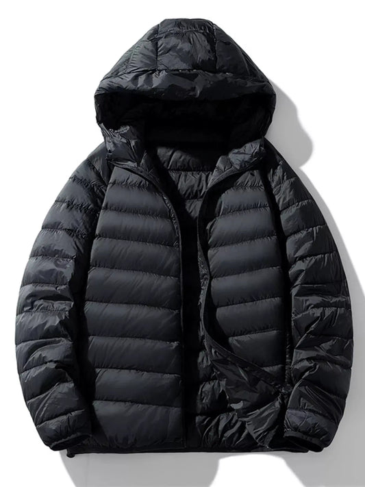 Men's Lightweight Zip Up Hooded Jacket by Partner Label