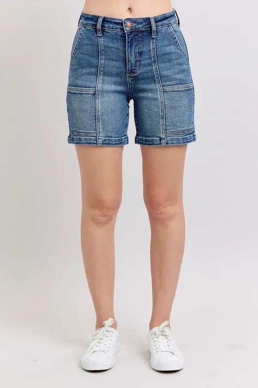 Judy Blue Full Size High Rise Denim Shorts Plus Size by Judy Blue