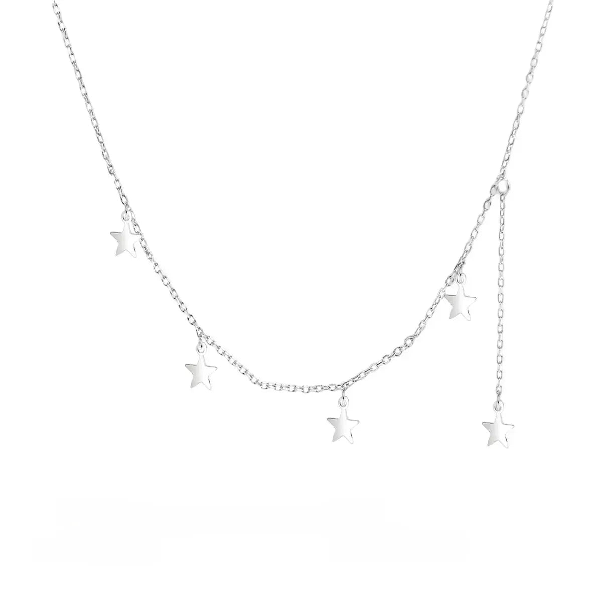 925 Sterling Silver Star Charm Necklace by Partner Labels