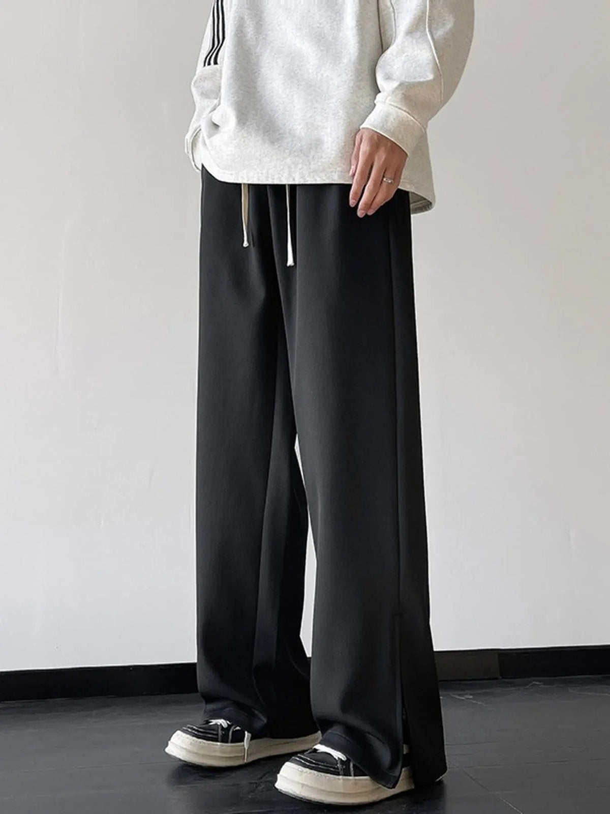 Men's Plus Size Drawstring Wide Leg Pants by Partner Label
