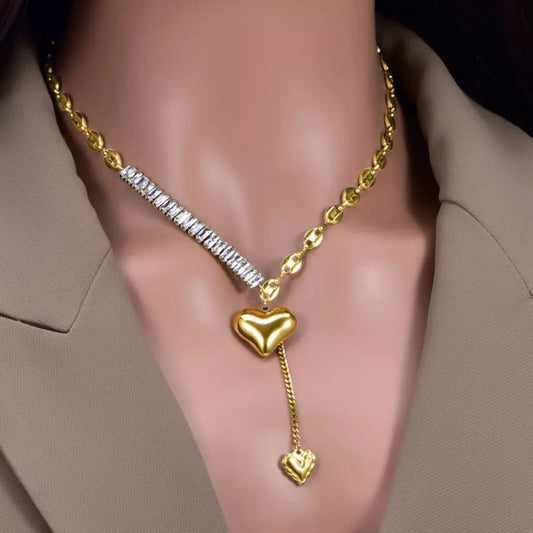 18K Gold-Plated Heart Necklace by Partner Labels