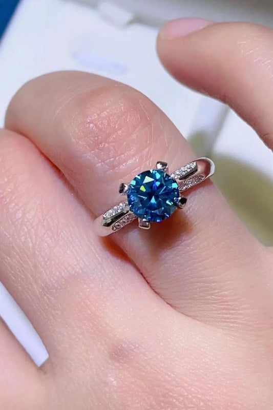 1 Carat Moissanite 4-Prong Ring by Partner Label