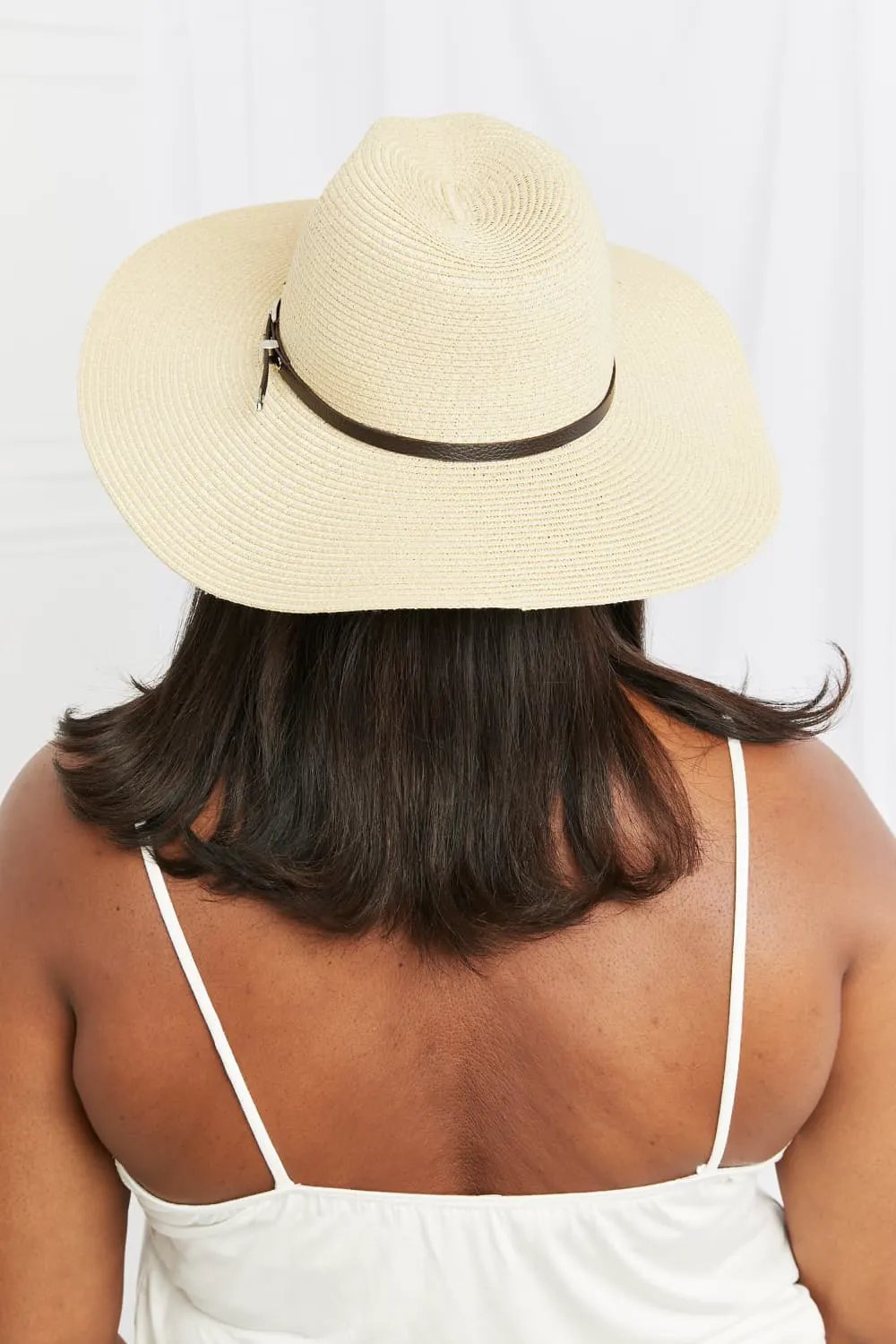 Fame Boho Summer Straw Fedora Hat by Fame