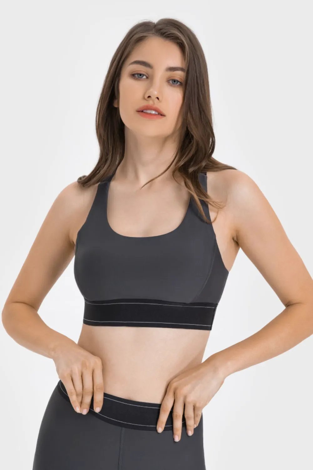 Millennia Contrast Sports Bra by Millennia