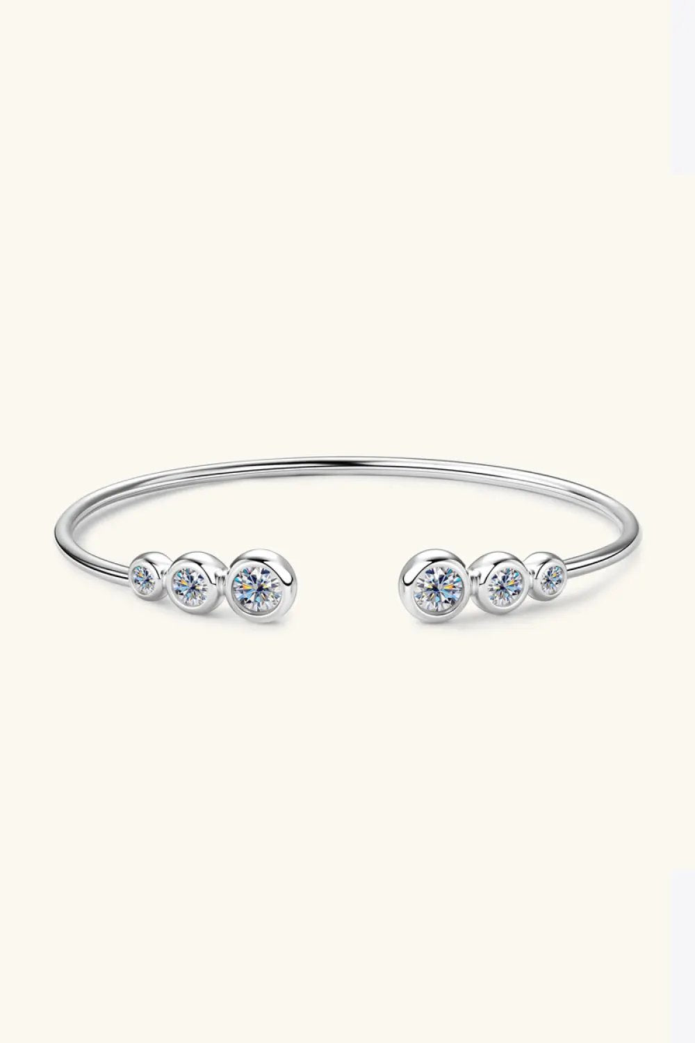 1.8 Carat Moissanite 925 Sterling Silver Bracelet by Partner Label