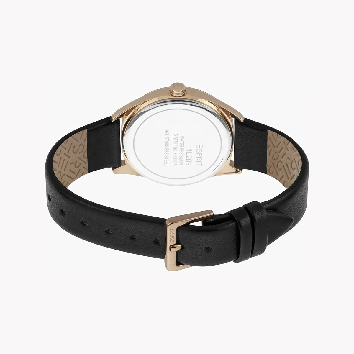 Esprit Women's Black Leather Watch, Black Dial | Es1l234m0035 by ESPRIT