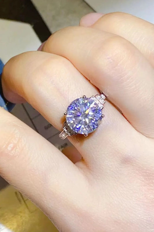 5 Carat Moissanite 925 Sterling Silver Ring by Partner Label