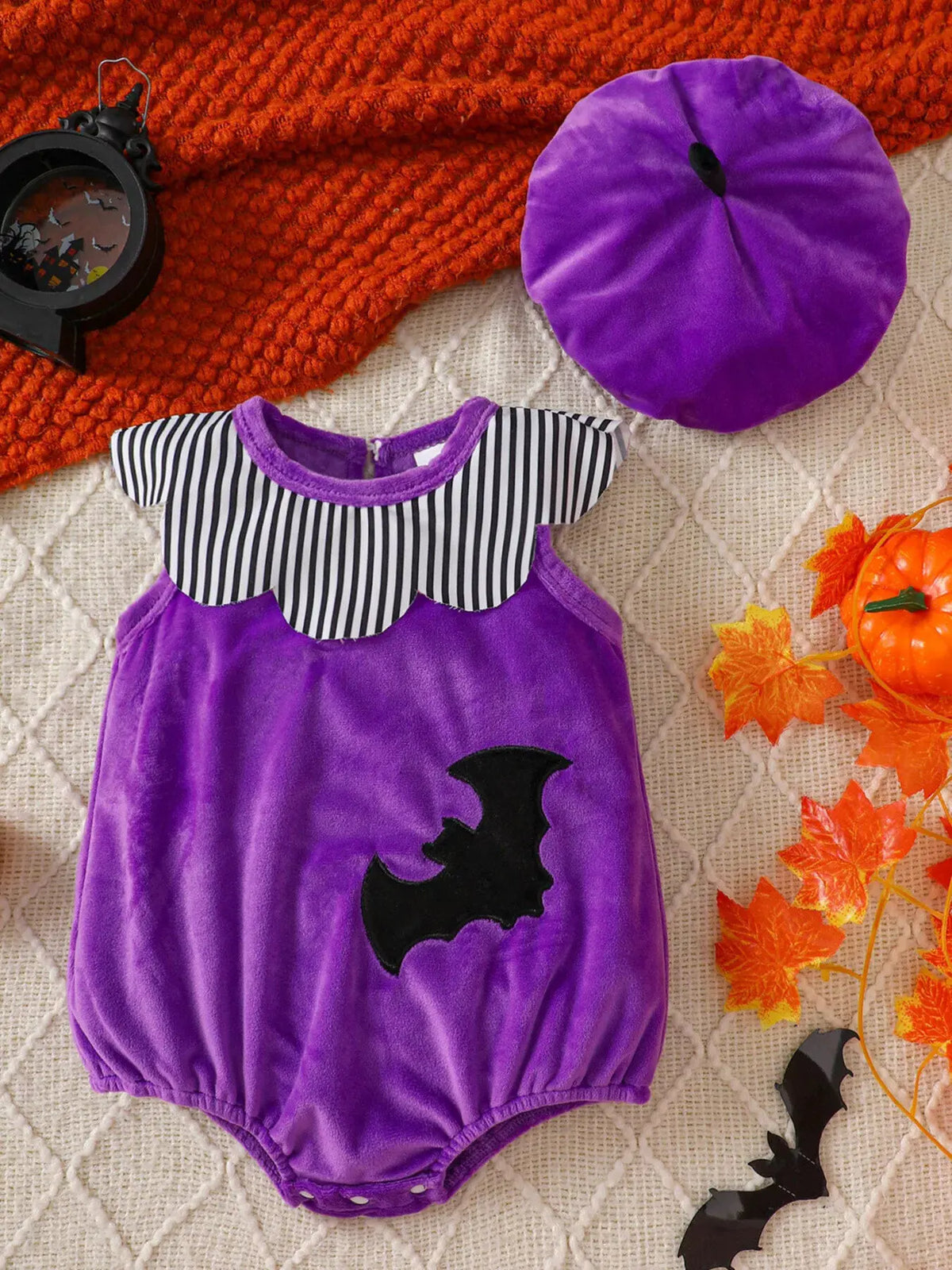 Children's Halloween Sleeveless Bodysuit and Hat Set by Trendsi