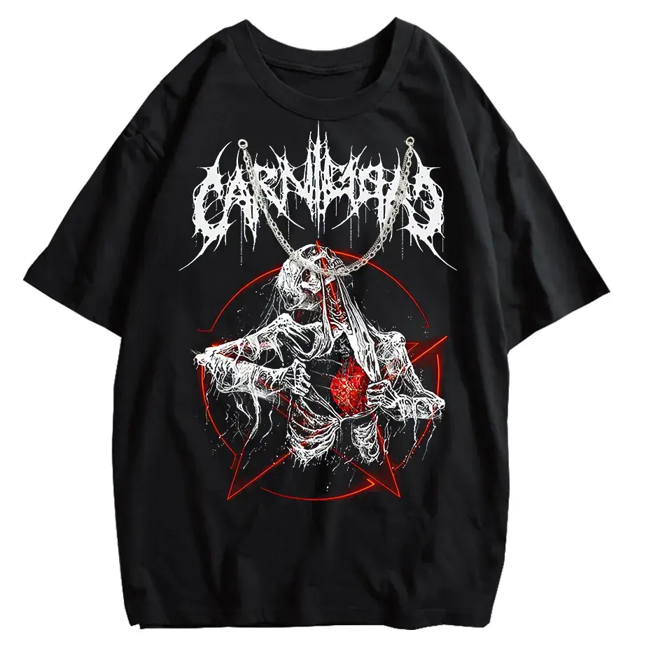 Gothic Demon Anime Print T-Shirt Y2K Harajuku Streetwear by Vimost Shop