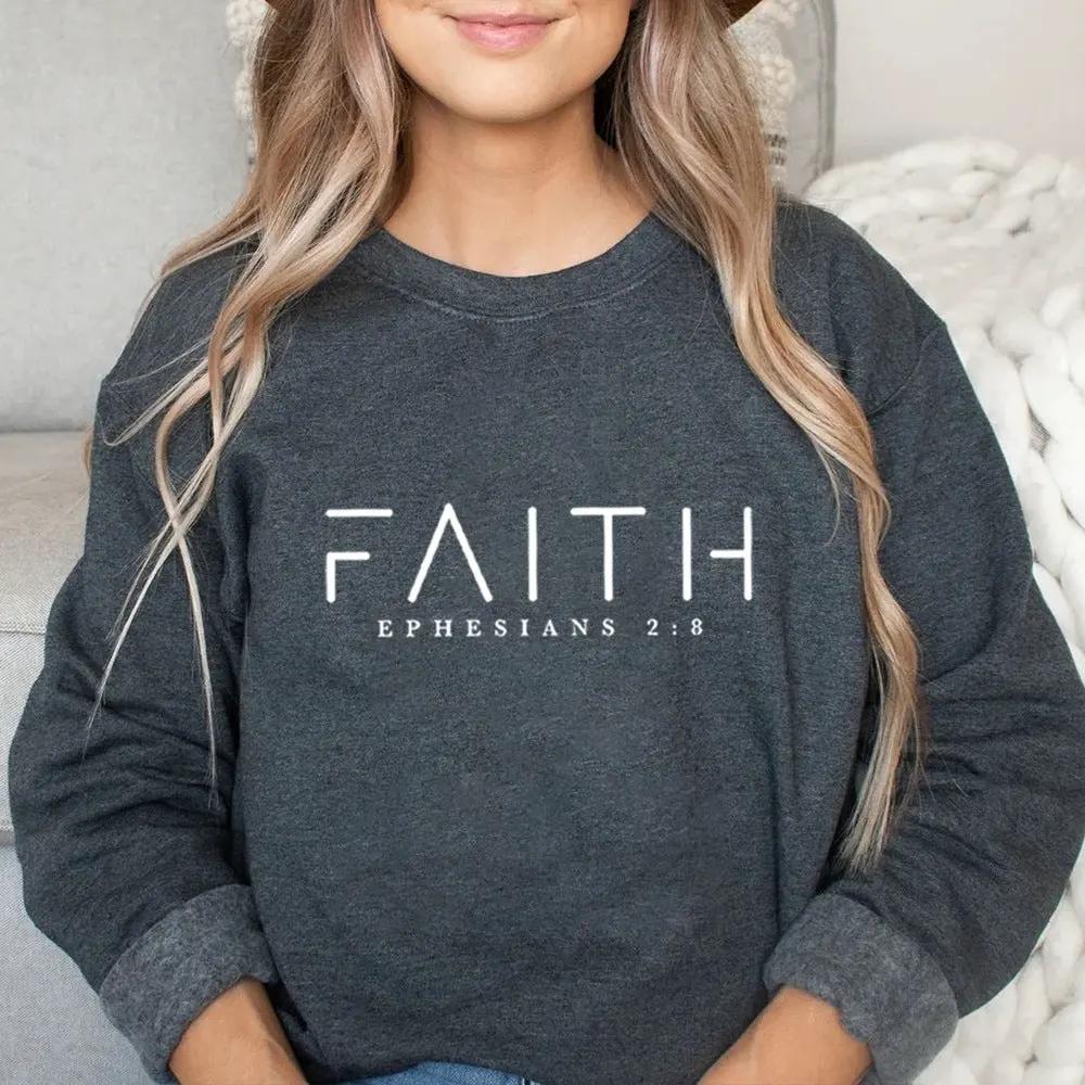 Trendy Faith Sweatshirt Bible Verse Shirt Christian Clothing by Maiden-Art