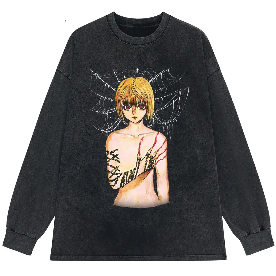 Men's Hip Hop Streetwear Anime Graphic T-Shirt Oversized Cotton Tee by Vimost Shop