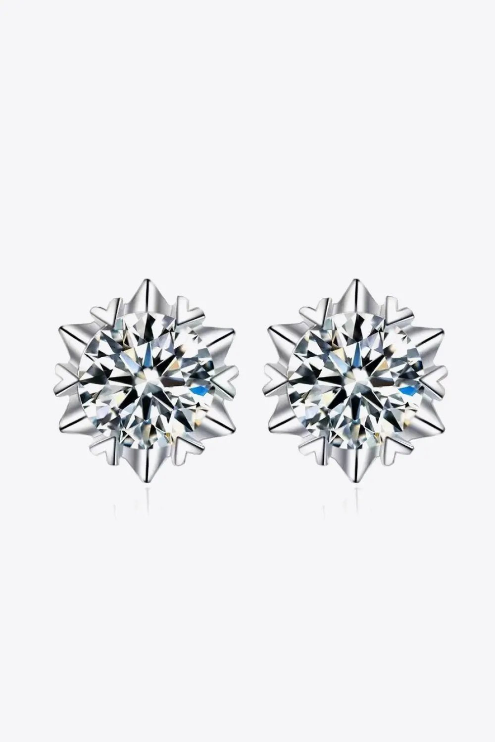 Stuck On You 4 Carat Moissanite Stud Earrings by Partner Label