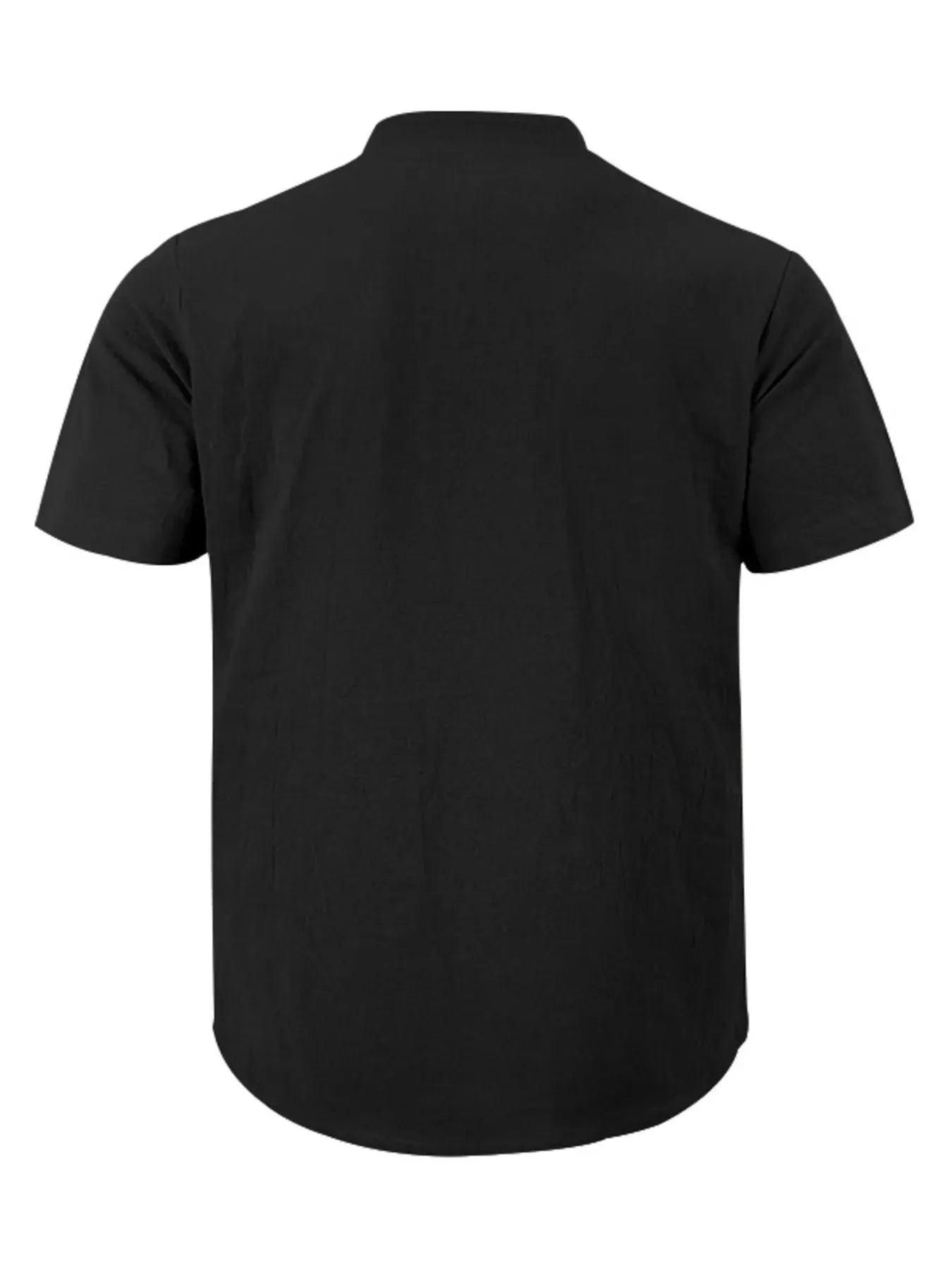 Men's Full Size Casual Linen Blend Short Sleeve Shirt Plus Size by Trendsi