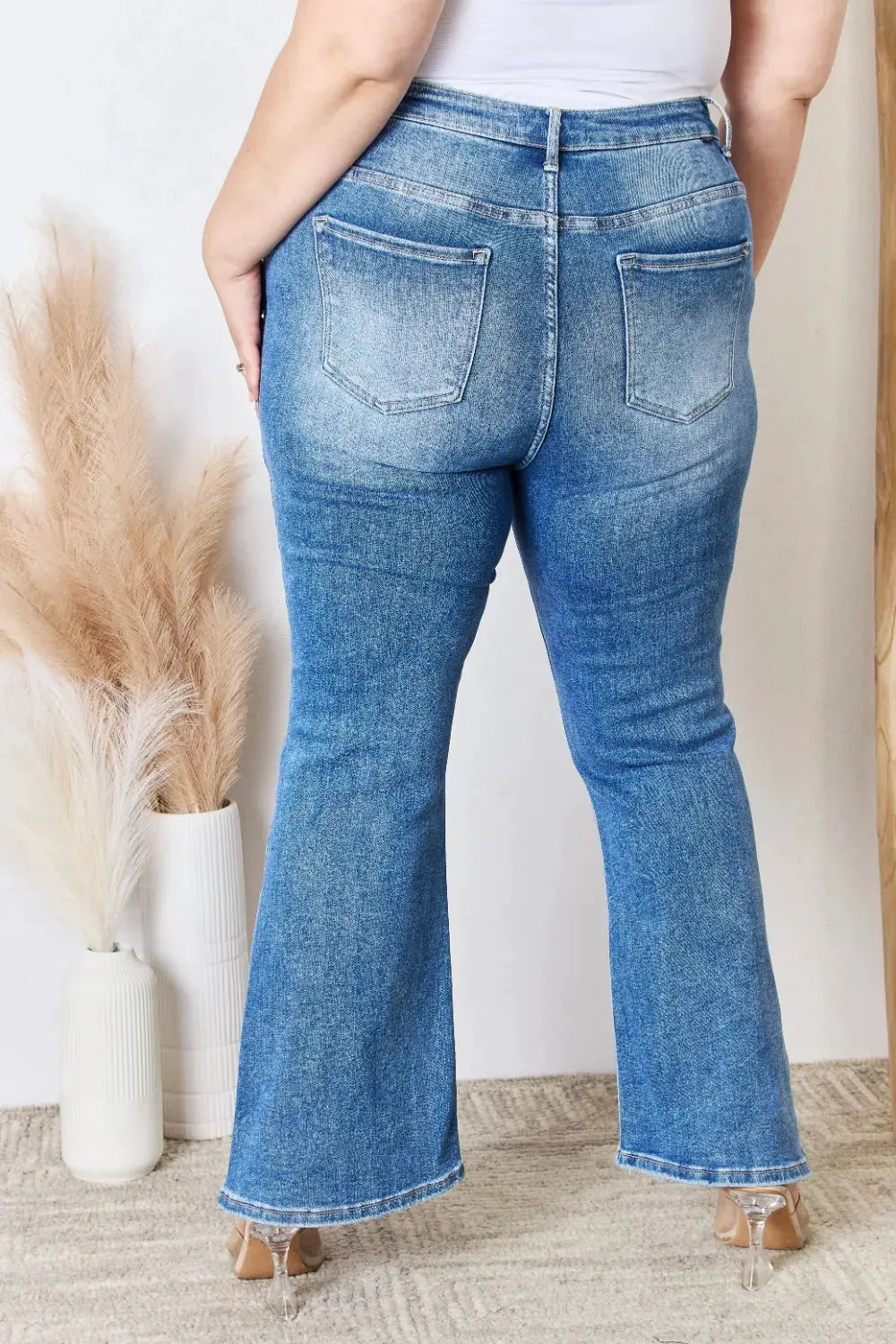 RISEN Full Size High Rise Ankle Flare Jeans by RISEN