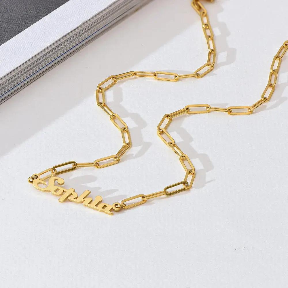 Full Silver Vintage Name Necklace - silver name necklace by Maiden-Art