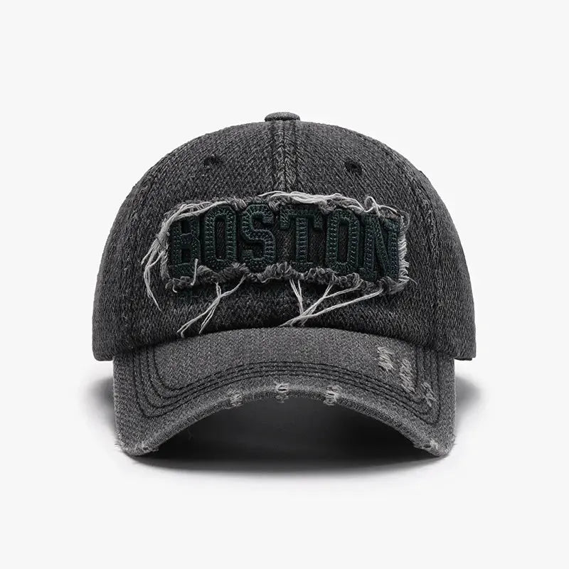Letter Adjustable Cotton Baseball Cap by Partner Label