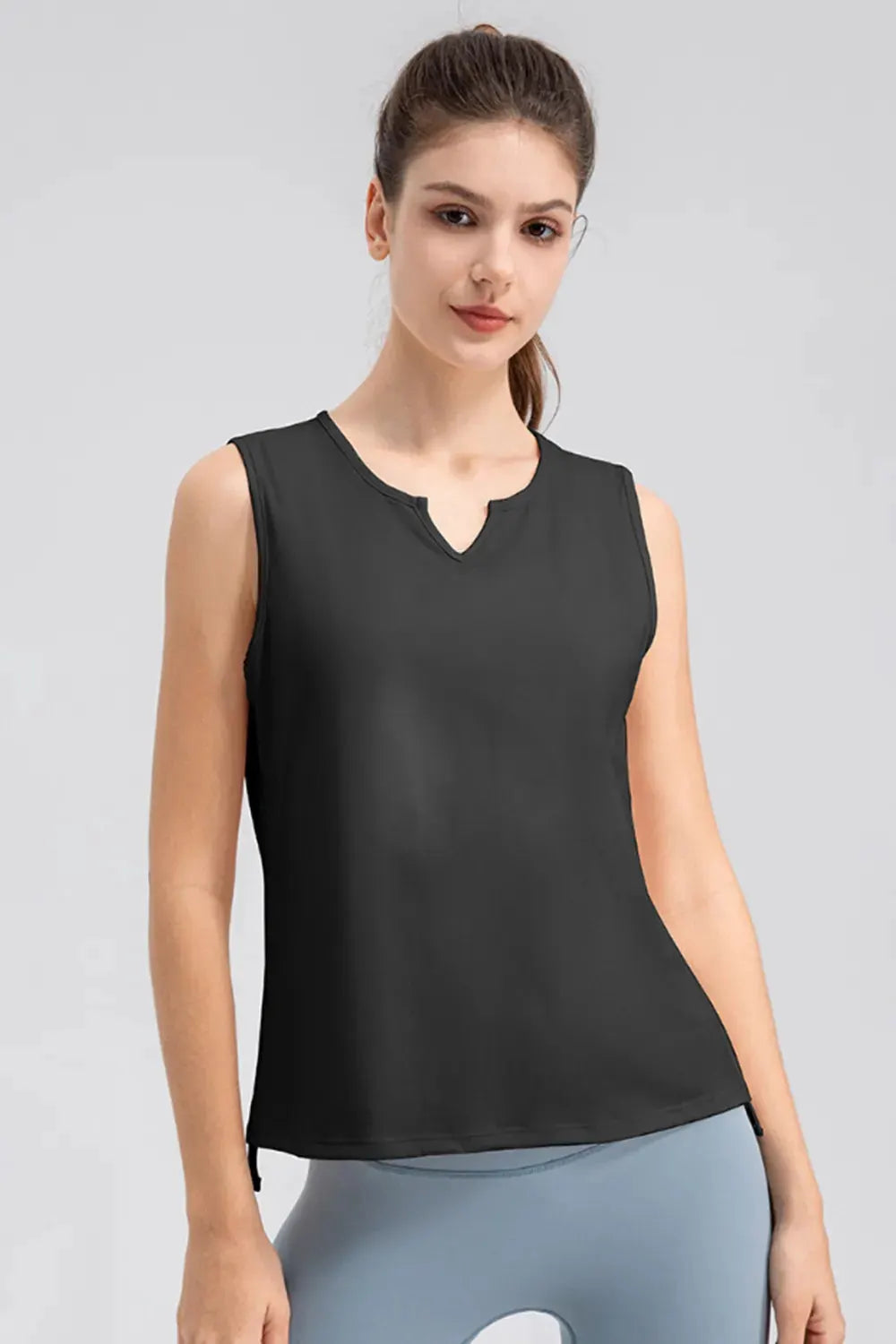 Notched Wide Strap Active Tank by Partner Label