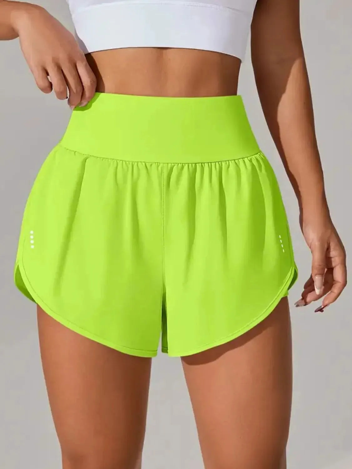 Pocketed High Waist Active Shorts by Partner Label