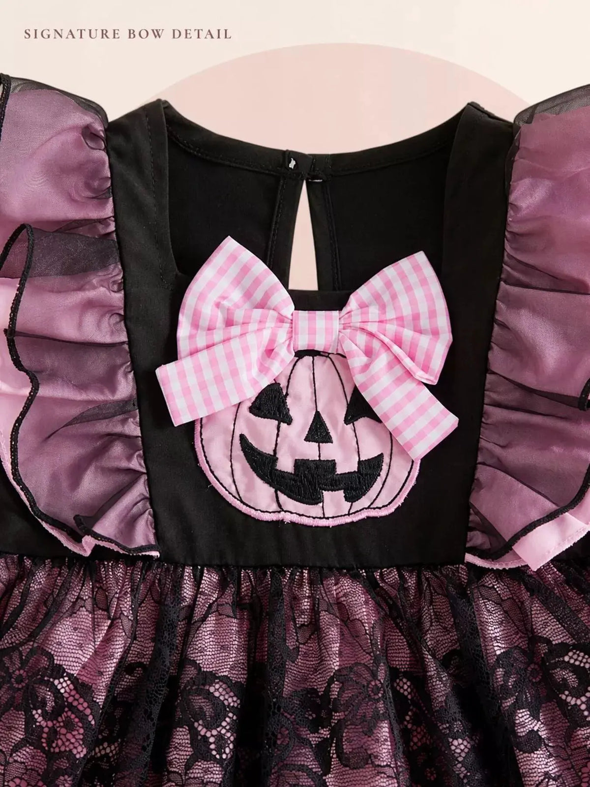 Children's Halloween Lolita Style Pumpkin Print Dress by Trendsi