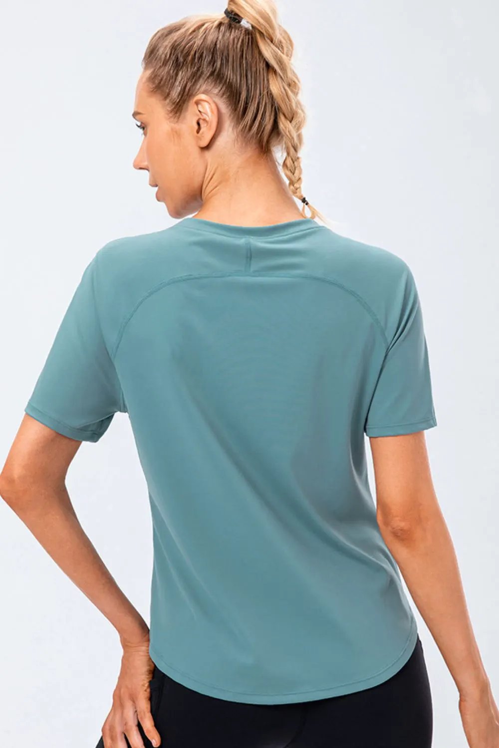 Round Neck Raglan Sleeve Active Tee by Partner Label
