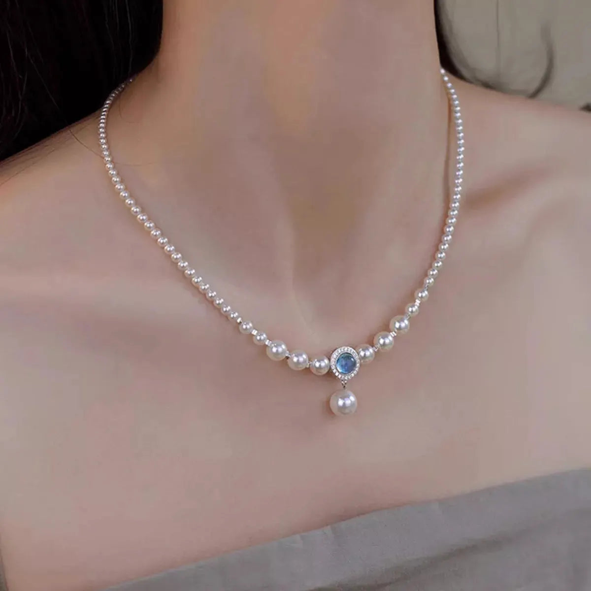 925 Sterling Silver Pearl Necklace by Partner Labels