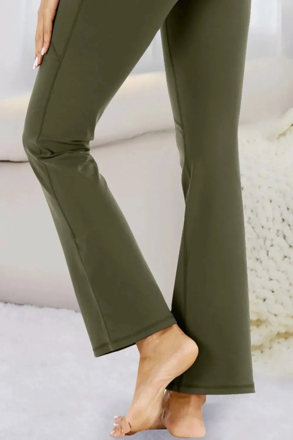 Pocketed High Waist Active Pants by Partner Label