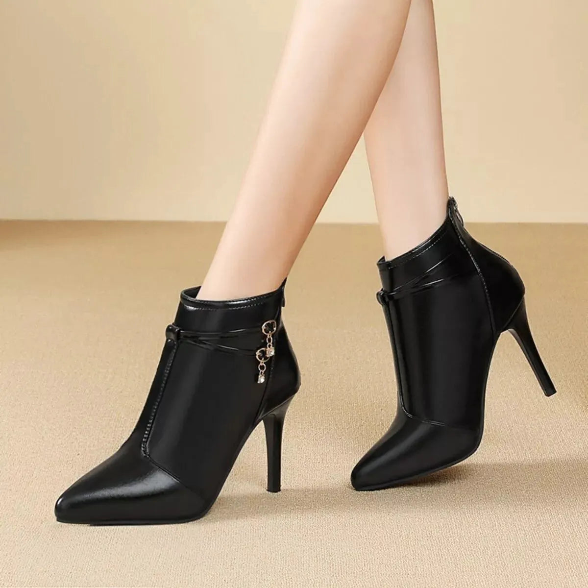 Point Toe Stiletto Boots by Partner Label