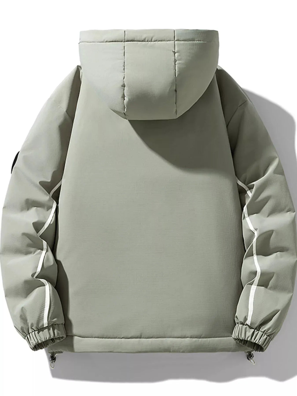 Men's Plus Size Contrast Hooded Puffer Jacket by Partner Label