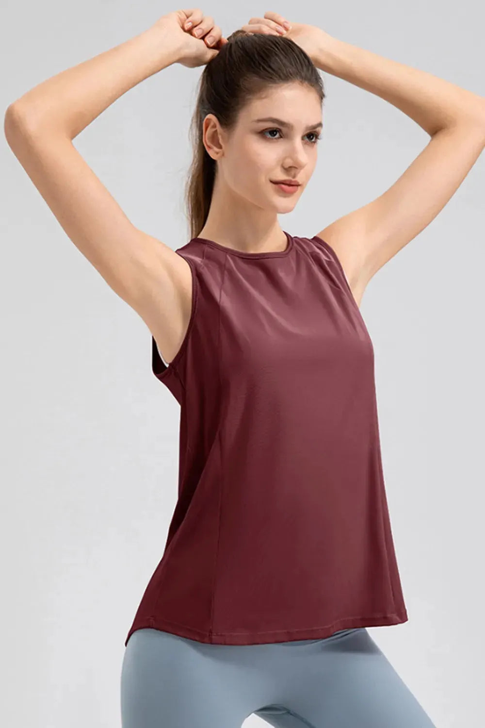 Round Neck Wide strap Active Tank by Partner Label