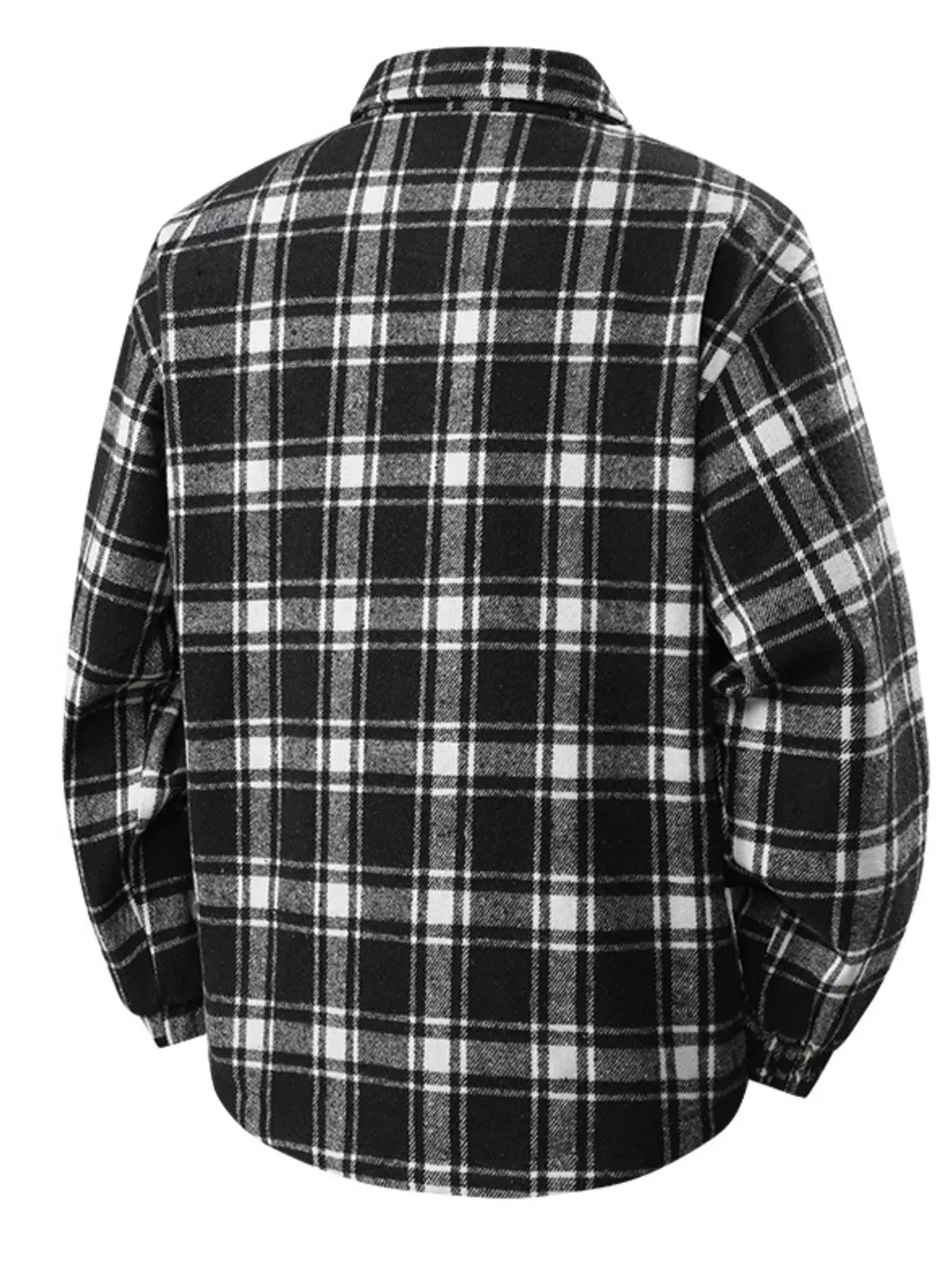 Men's Plus Size Plaid Button-Up Casual Shacket by Partner Label