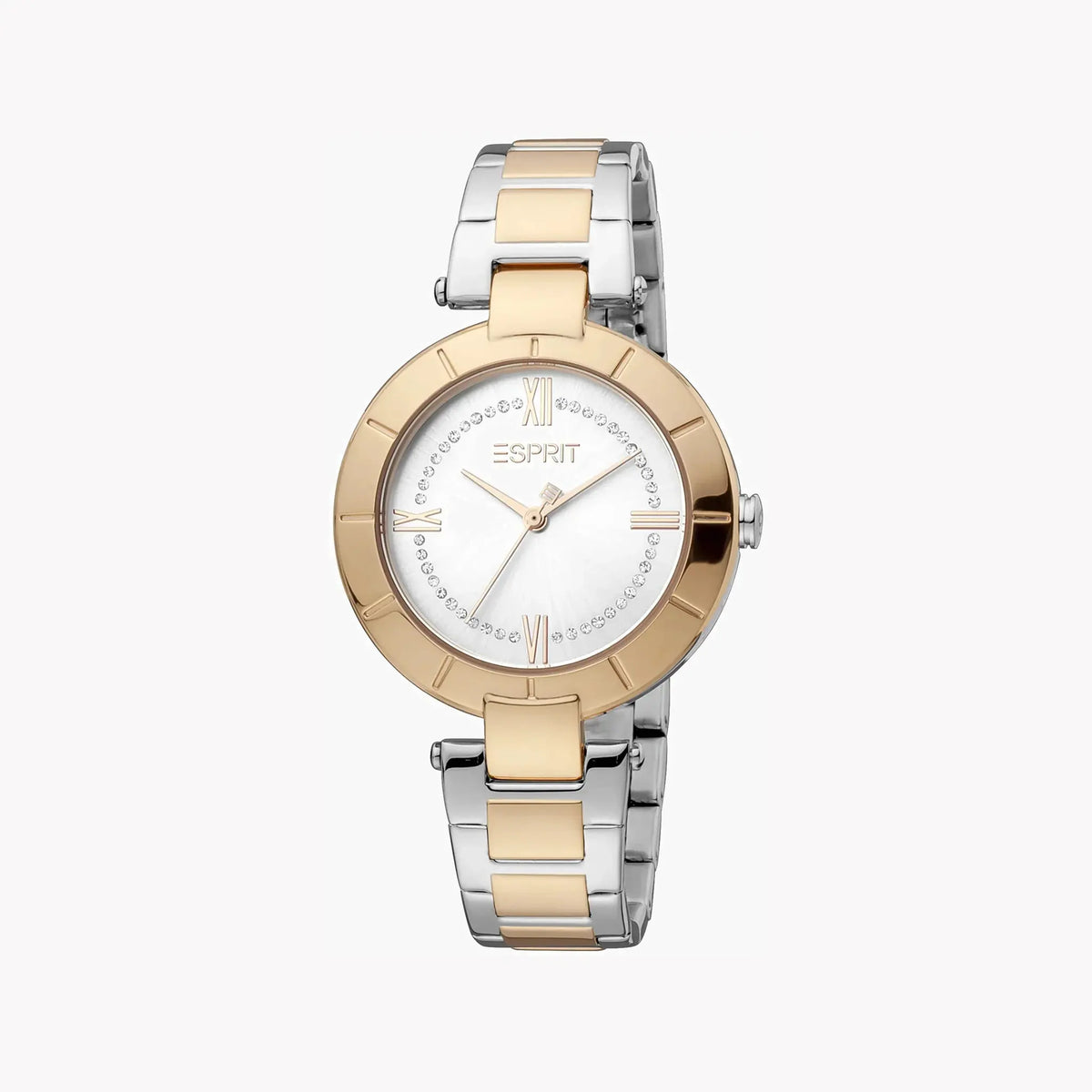 Esprit Women's Silver & Rose Gold Watch, Silver Dial | Es1l081m0015 by ESPRIT