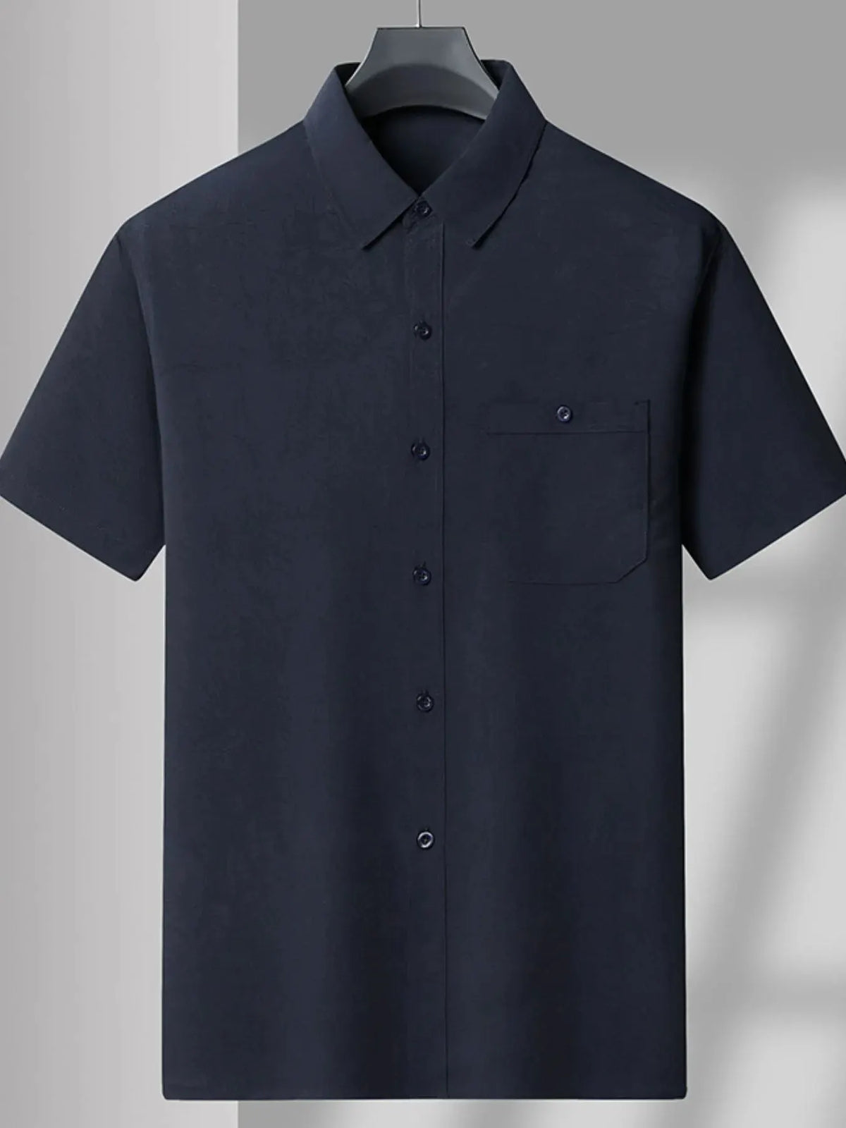 Men's Plus Size Button Up Short Sleeve Shirt and Pants Set by Trendsi