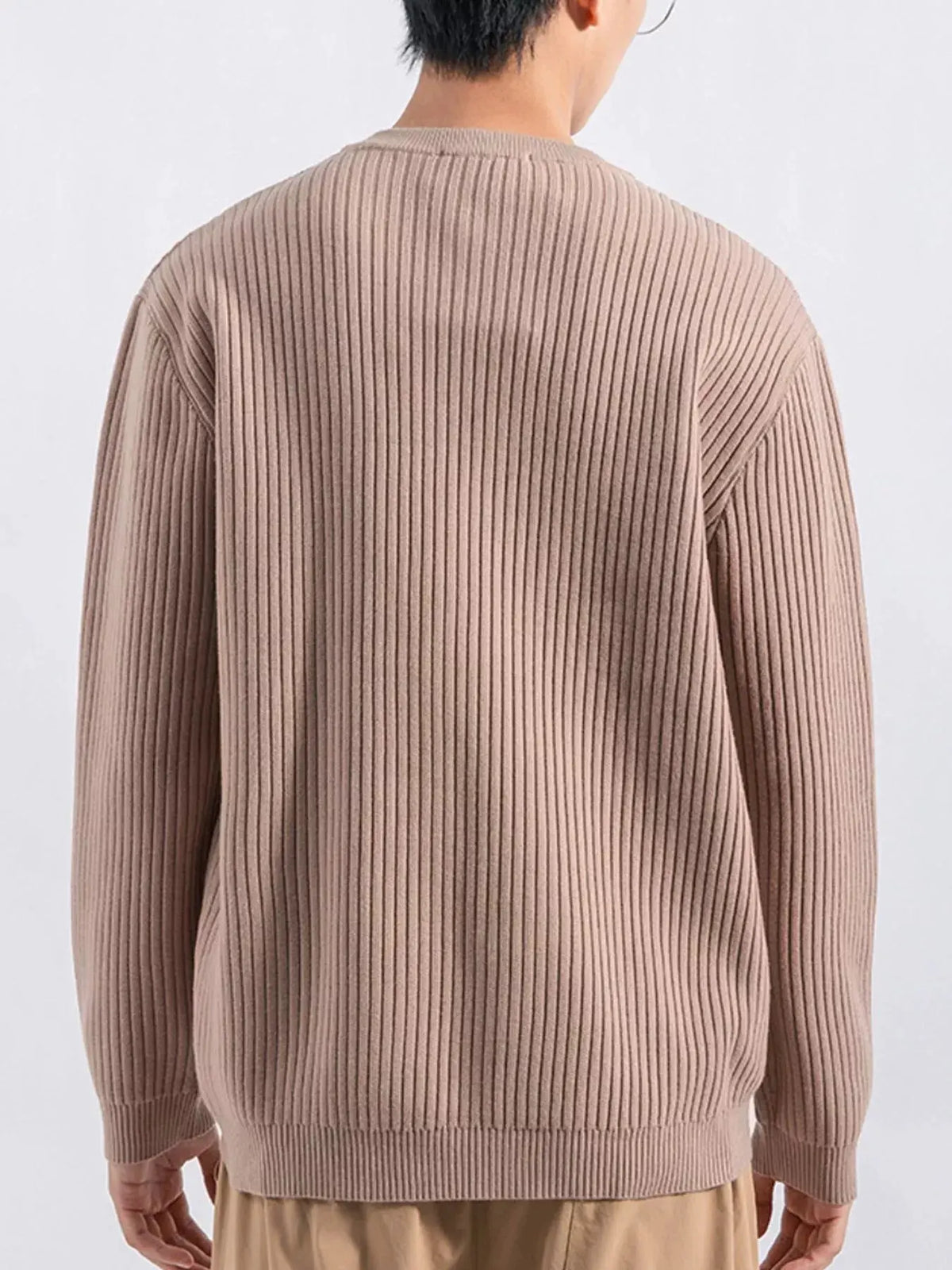 Men's Plus Size Ribbed Button Detail Knit Top by Partner Label
