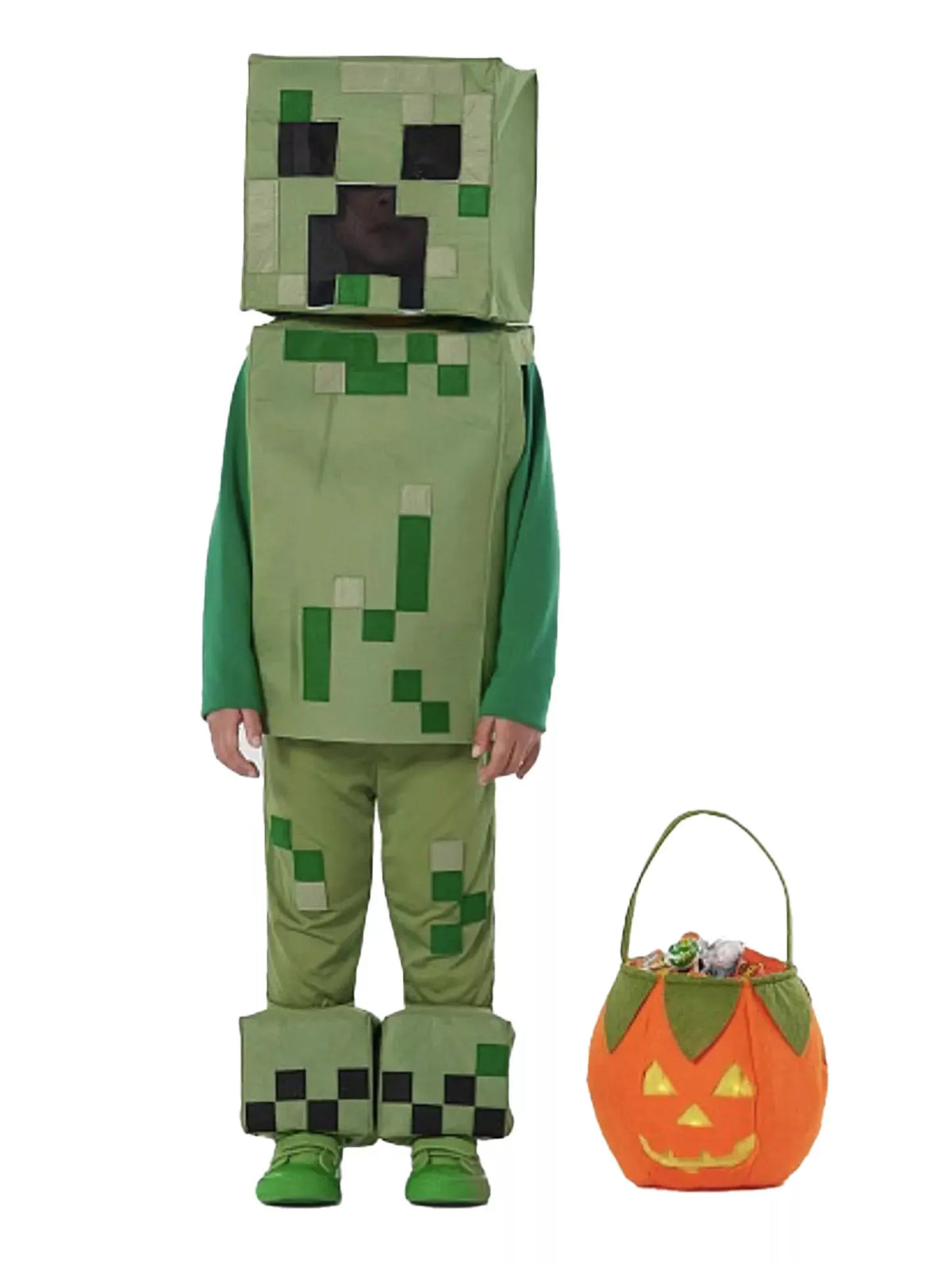 Children's Minecraft Pixelated Print Costume Set by Trendsi