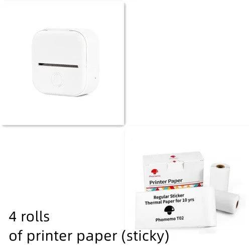 Portable Mini Thermal Label Printer Home Photo Printer Student Wrong Question Printer Bluetooth-compatible Mini Label Printer Price Tag by Maiden-Art