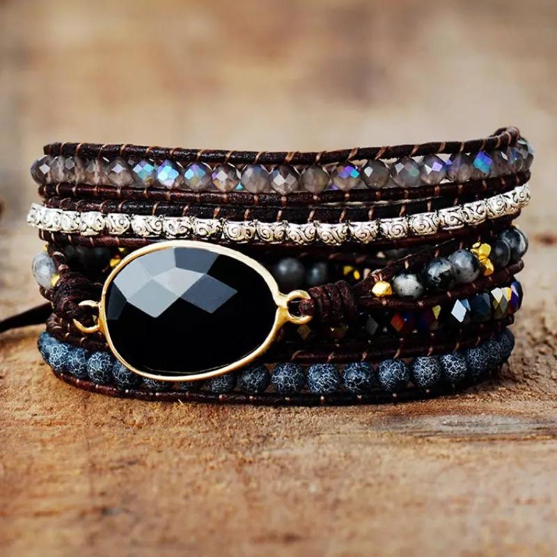 Agate Beaded Bracelet by Partner Label