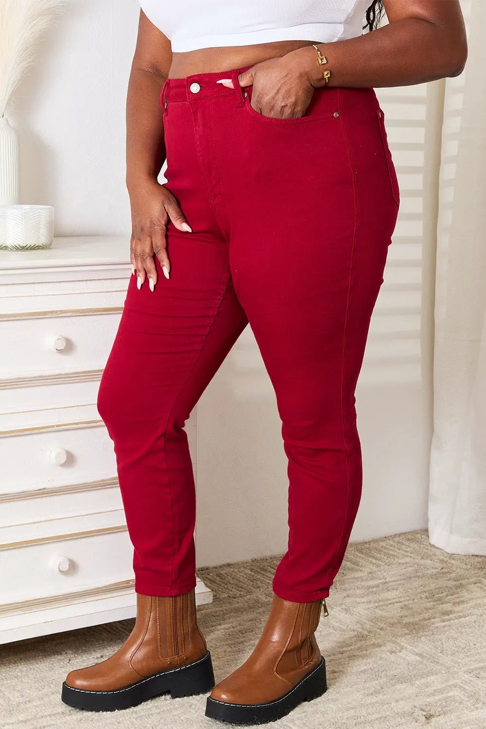 Judy Blue Full Size High Waist Tummy Control Skinny Jeans by Judy Blue