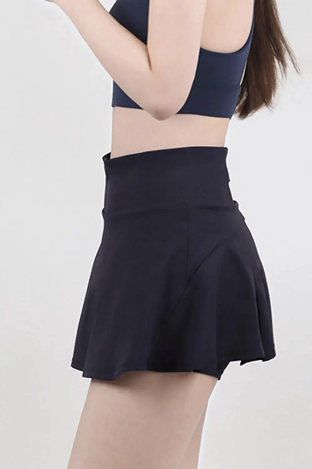 High Waist Pleated Active Skort by Partner Label