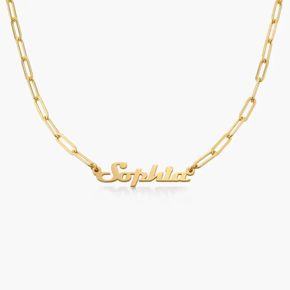 Full Silver Vintage Name Necklace - silver name necklace by Maiden-Art