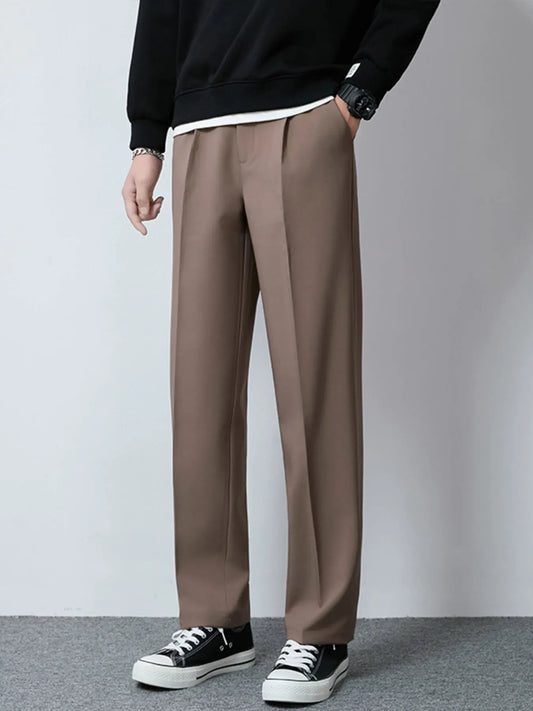 Men's Plus Size Wide Leg Casual Pants by Partner Label