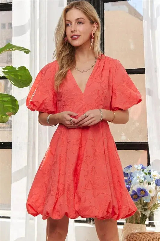 ADORA Puff Sleeve Floral Dress by ADORA