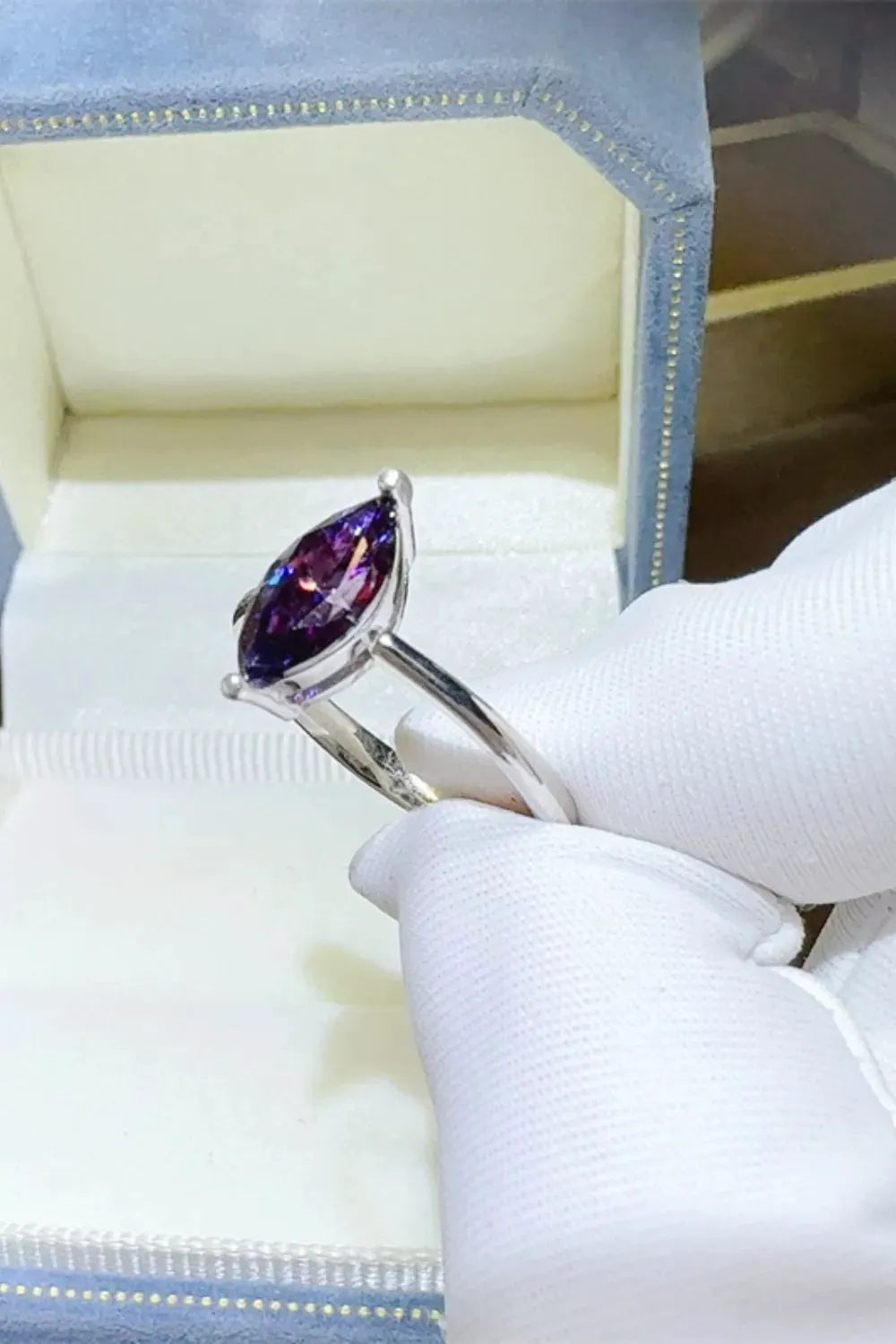 2 Carat Moissanite 925 Sterling Silver Ring by Partner Label